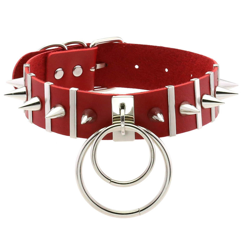 Roze bondage spike choker nek  - Goth Punk Spike Choker recensie en prijs