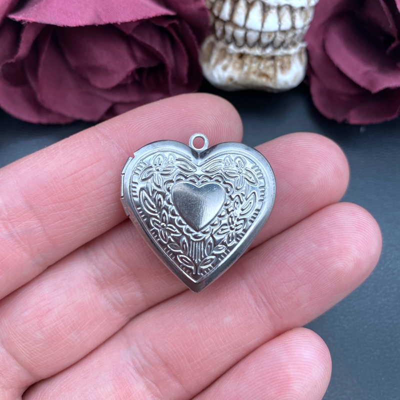 2 stuks roestvrijstalen hartdo - Heart Locket Necklace Photo recensie en prijs